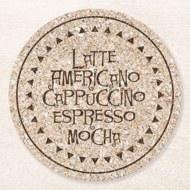 Dessous-de-verre Rond En Papier Dessous de verre ronds de liège (Devant)