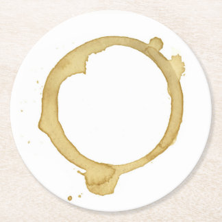 Dessous-de-verre Rond En Papier Dessous de verre souillés par café