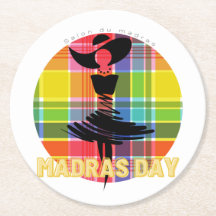 Dessus de verre en papier madras day