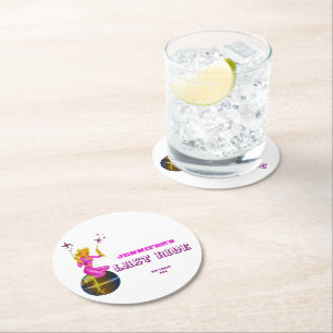 Dessous-de-verre Rond En Papier Disco Cowgirl rétro Bachelorette fête  