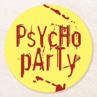 Dessous-de-verre Rond En Papier Distributeurs de fête Psycho