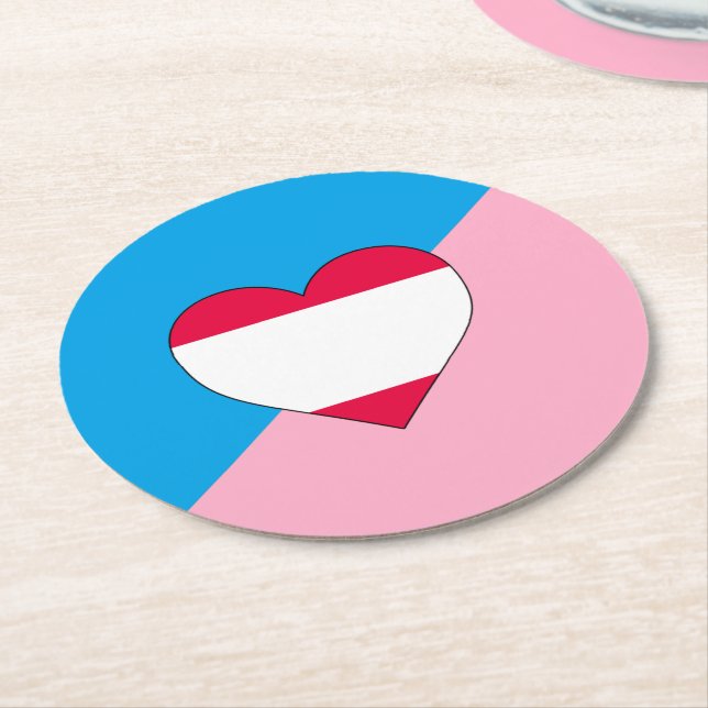 Dessous-de-verre Rond En Papier Drapeau de Fierté Age Play (Incliné)