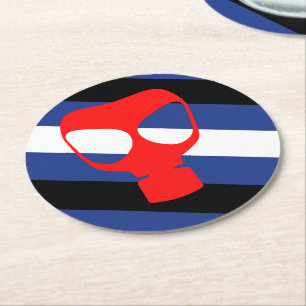 Dessous-de-verre Rond En Papier Drapeau de fierté de masque