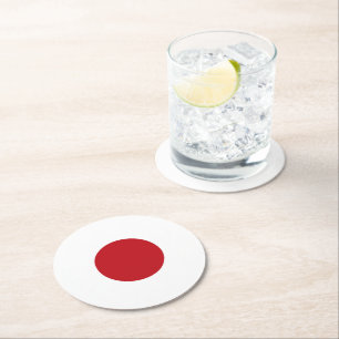 Dessous-de-verre Rond En Papier Drapeau du Japon