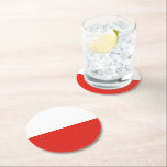 Dessous-de-verre Rond En Papier Drapeau polonais<br><div class="desc">Un cadeau idéal pour tous ceux qui sont patriotes de leur pays !</div>