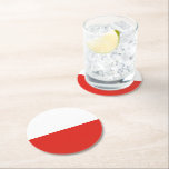 Dessous-de-verre Rond En Papier Drapeau polonais<br><div class="desc">Un cadeau idéal pour tous ceux qui sont patriotes de leur pays !</div>