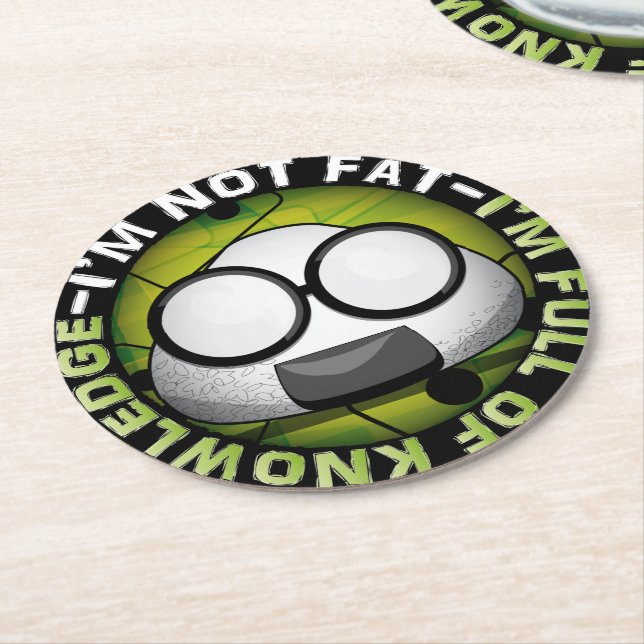 Dessous-de-verre Rond En Papier Drôle riceball japonais (Incliné)