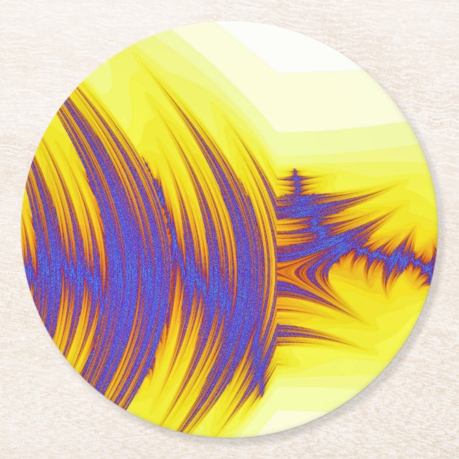 DESSOUS-DE-VERRE ROND EN PAPIER EAU (Devant)