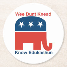 Edukashun - dessous de verre ronds