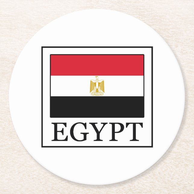 Dessous-de-verre Rond En Papier Égypte (Devant)