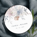 Dessous-de-verre Rond En Papier Elégant Chic Blush Aquarelle Floral Mariage<br><div class="desc">Si vous avez besoin d'une personnalisation supplémentaire,  n'hésitez pas à m'envoyer un message sur yellowfebstudio@gmail.com .</div>