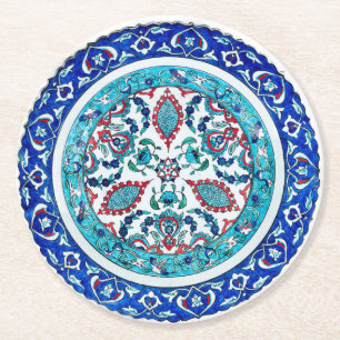 Dessous-de-verre Rond En Papier Élégant Dessous de verre en papier luxueux