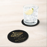 Dessous-de-verre Rond En Papier Elégant Las Vegas Destination Mariage<br><div class="desc">Célébrez dans le style avec ces dessous de verre mariages modernes et très tendance de Las Vegas. Le design est facile à personnaliser avec vos propres noms et date mariage et votre famille et vos amis seront ravis de voir ces dessous de verre fabuleux. Les éléments mariages correspondants se trouvent...</div>
