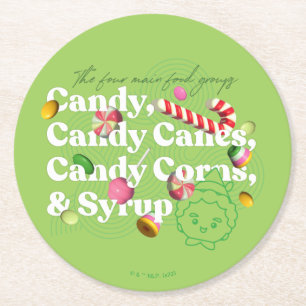 Dessous-de-verre Rond En Papier Elf the Movie   Les Quatre Principaux Groupes Alim