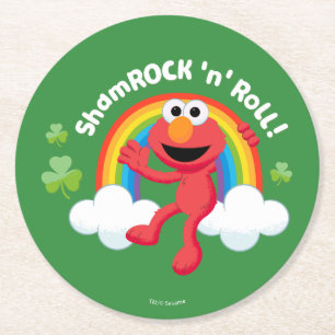 Dessous-de-verre Rond En Papier Elmo   Arc en arc-en-ciel shamrock 'n'