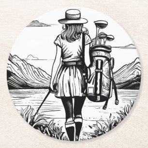 Dessous-de-verre Rond En Papier Ensemble de 6 Dessous de verre en papier de Golfeu