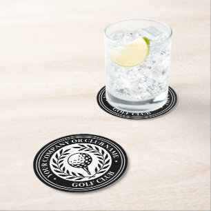 Dessous-de-verre Rond En Papier Ensemble de dessous de verre en papier pour golf c