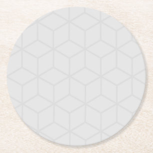 Dessous-de-verre Rond En Papier Ensemble de dessous de verre géométriques gris