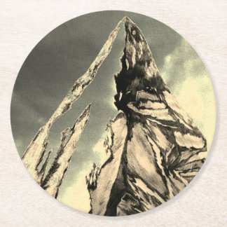 Dessous-de-verre Rond En Papier Ensemble élevé de dessous de verre de montagne