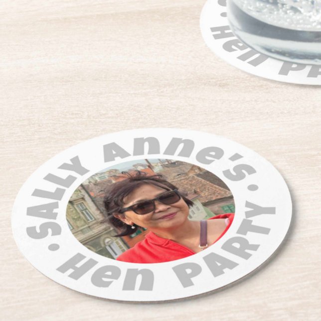 Dessous-de-verre Rond En Papier Enterrement de vie de jeune fille (Créateur téléchargé)