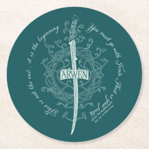 Dessous-de-verre Rond En Papier Épée elfique ARWEN™ Citation