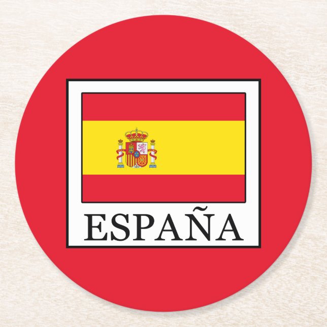 Dessous-de-verre Rond En Papier España (Devant)