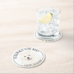 Dessous-de-verre Rond En Papier Esquimau américain personnalisé Samoyé Mariage chi<br><div class="desc">Je suis amoureux de cette photo d'aquarelle magnifiquement détaillée d'un chien eskimo blanc samoyé ou américain ! Personnalisez-les avec votre nom ou monogramme et même et changez la couleur arrière - plan pour compléter votre décor ! Magasinez le reste de ma collection pour le plus doux ménage, douche nuptiale, enseignant,...</div>