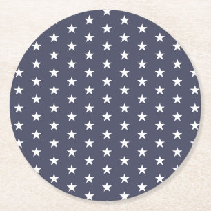 Dessous-de-verre Rond En Papier Étoiles 4 juillet Dessous de verre du Jour de l'In