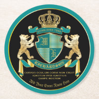 Faites votre propre armoiries Turquoise Emblème d'