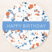 Fête d'anniversaire avec éclaboussures de peinture