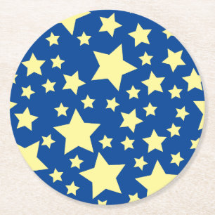 Dessous-de-verre Rond En Papier Fête d'anniversaire de l'étoile