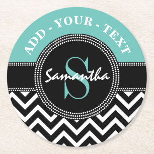 Dessous-de-verre Rond En Papier Fête d'anniversaire élégante décorée d'un