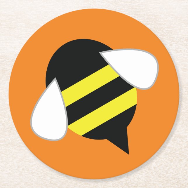 Dessous-de-verre Rond En Papier Fête de l'abeille (Devant)