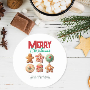 Dessous-de-verre Rond En Papier Fête de Noël Cookies Mignons Fête de Fêtes en Hive