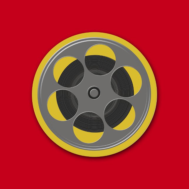 Dessous-de-verre Rond En Papier Film Reel Movie Nuit (Créateur téléchargé)