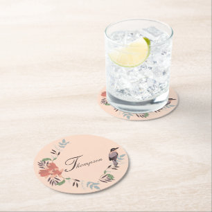 Dessous-de-verre Rond En Papier Fleurs japonaises de Kyoto