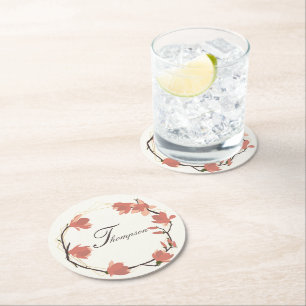 Dessous-de-verre Rond En Papier Fleurs japonaises de Kyoto