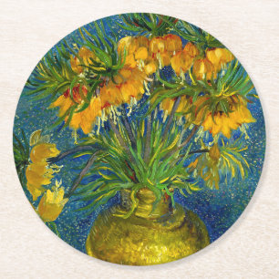 Dessous-de-verre Rond En Papier Fritillaires impériales de Van Gogh 
