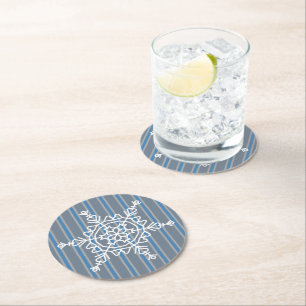 Dessous-de-verre Rond En Papier Fun and Fancy Snowflake