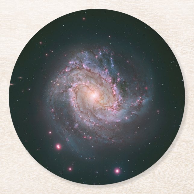 Dessous-de-verre Rond En Papier Galaxie spirale barrée Messier 83.2 (Devant)