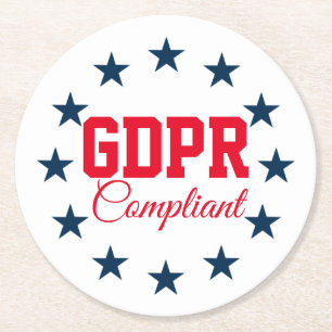Dessous-de-verre Rond En Papier GDPR conforme