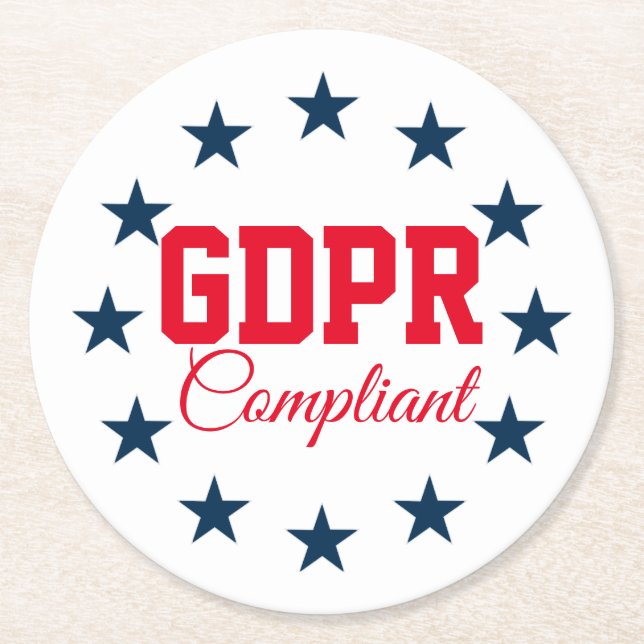 Dessous-de-verre Rond En Papier GDPR conforme (Devant)