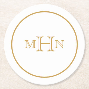 Dessous-de-verre Rond En Papier Glam gothique DESSOUS DE VERRE Papier Monogr