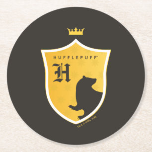 Dessous-de-verre Rond En Papier Gold HUFFLEPUFF™ Cimetière Couronné