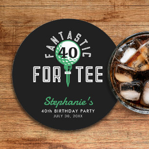 Dessous-de-verre Rond En Papier Golf 40e anniversaire fête Fantastique pour le thé