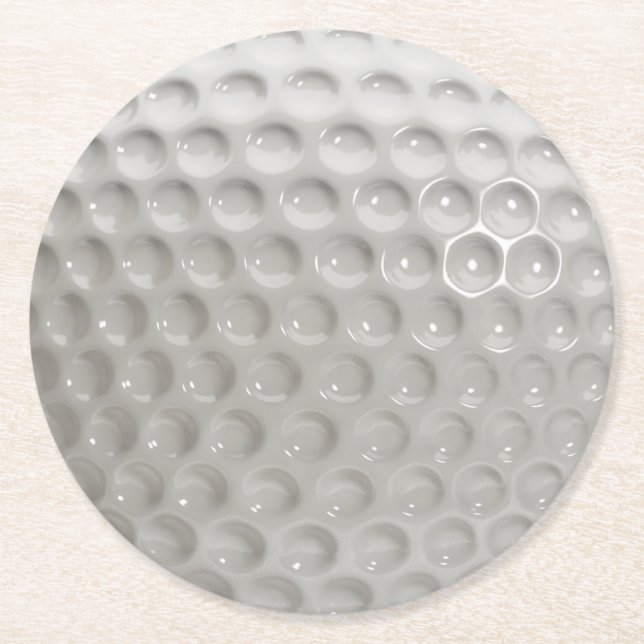 Dessous-de-verre Rond En Papier Golf Ball Sport (Devant)
