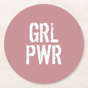DESSOUS-DE-VERRE ROND EN PAPIER GRL PWR -
