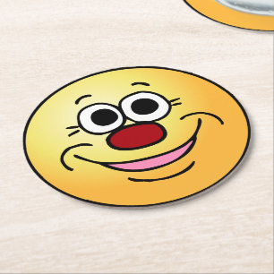 Dessous-de-verre Rond En Papier Grumpey face calme