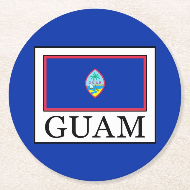 Dessous-de-verre Rond En Papier Guam (Devant)