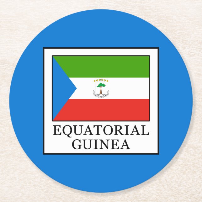 Dessous-de-verre Rond En Papier Guinée équatoriale (Devant)